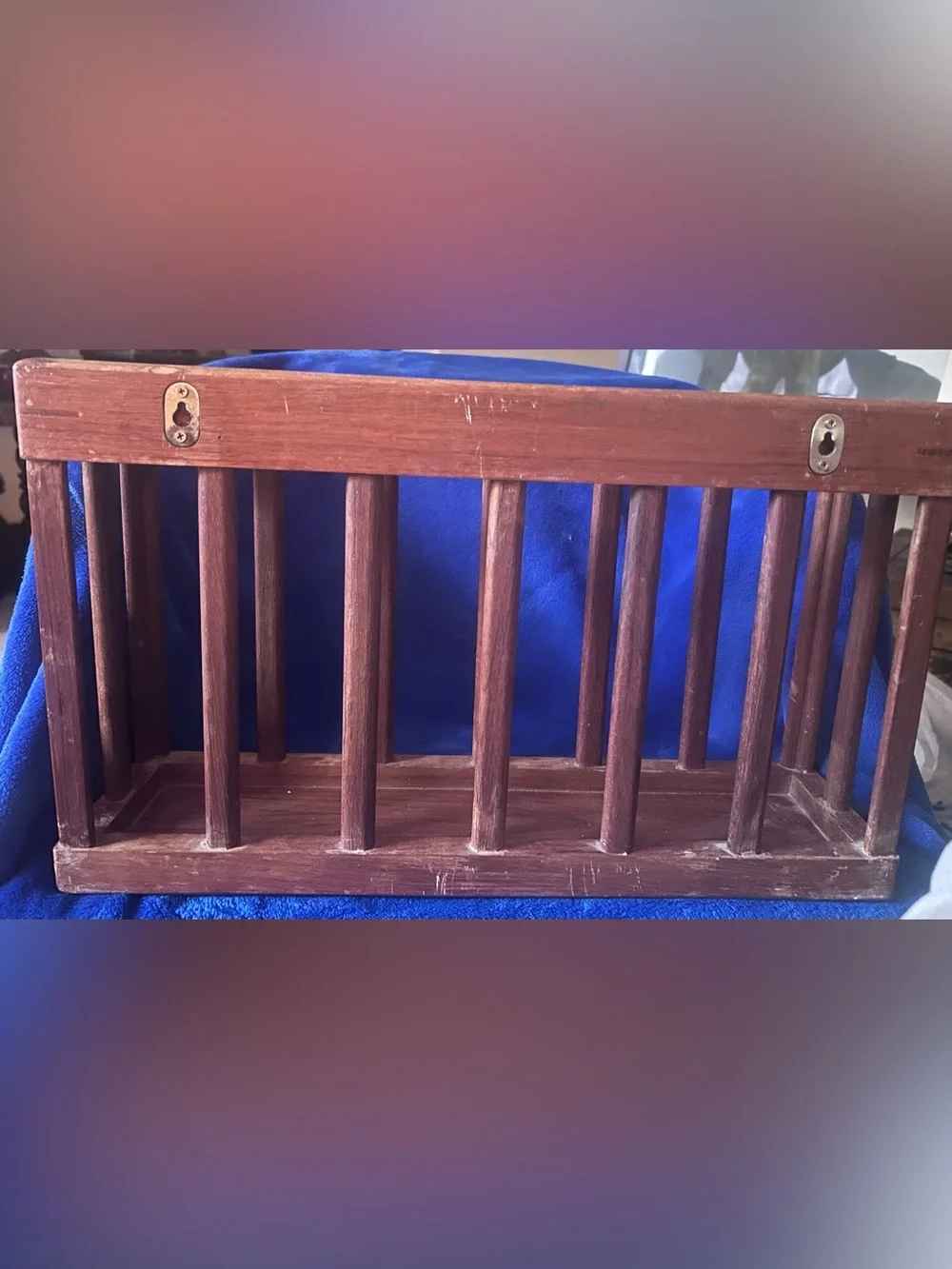 Vintage Goodwood teak wall-mounted magazine rack!